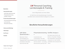 Tablet Screenshot of lw-coaching.de